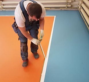 Нанесение спортивной разметки