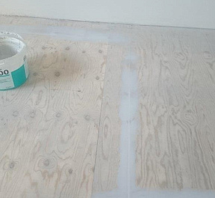 Шпатлевание фанеры в два слоя, грунтование фанеры, шлифовка